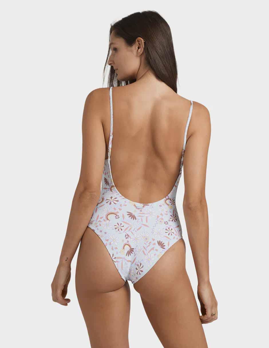 Traje de baño completo estampado floral para mujer 2