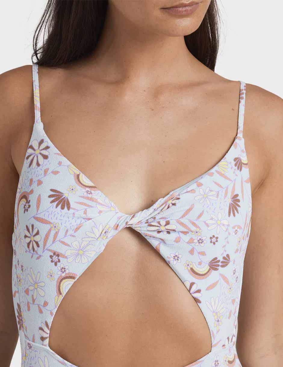 Traje de baño completo estampado floral para mujer 3