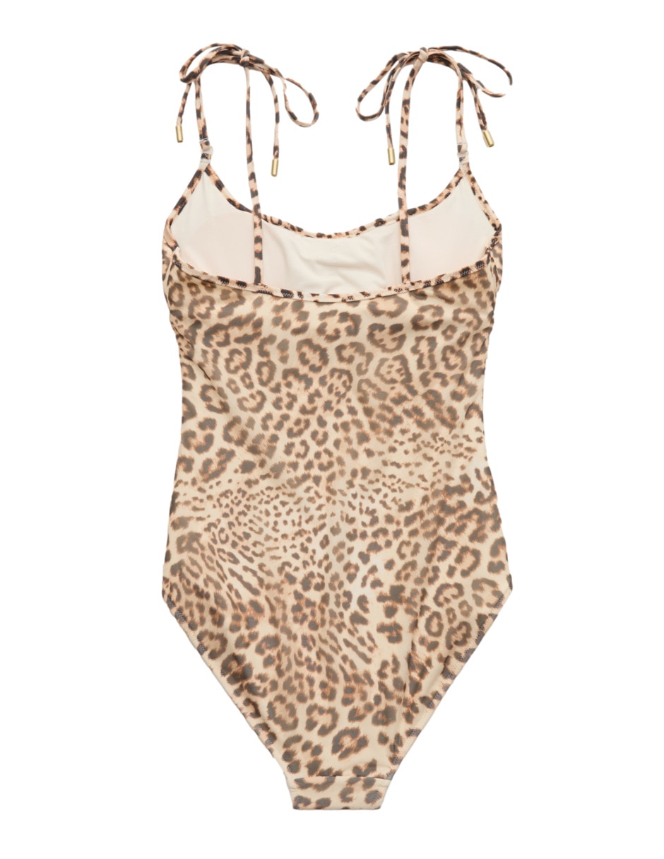 Traje de baño completo estampado animal print para mujer 4