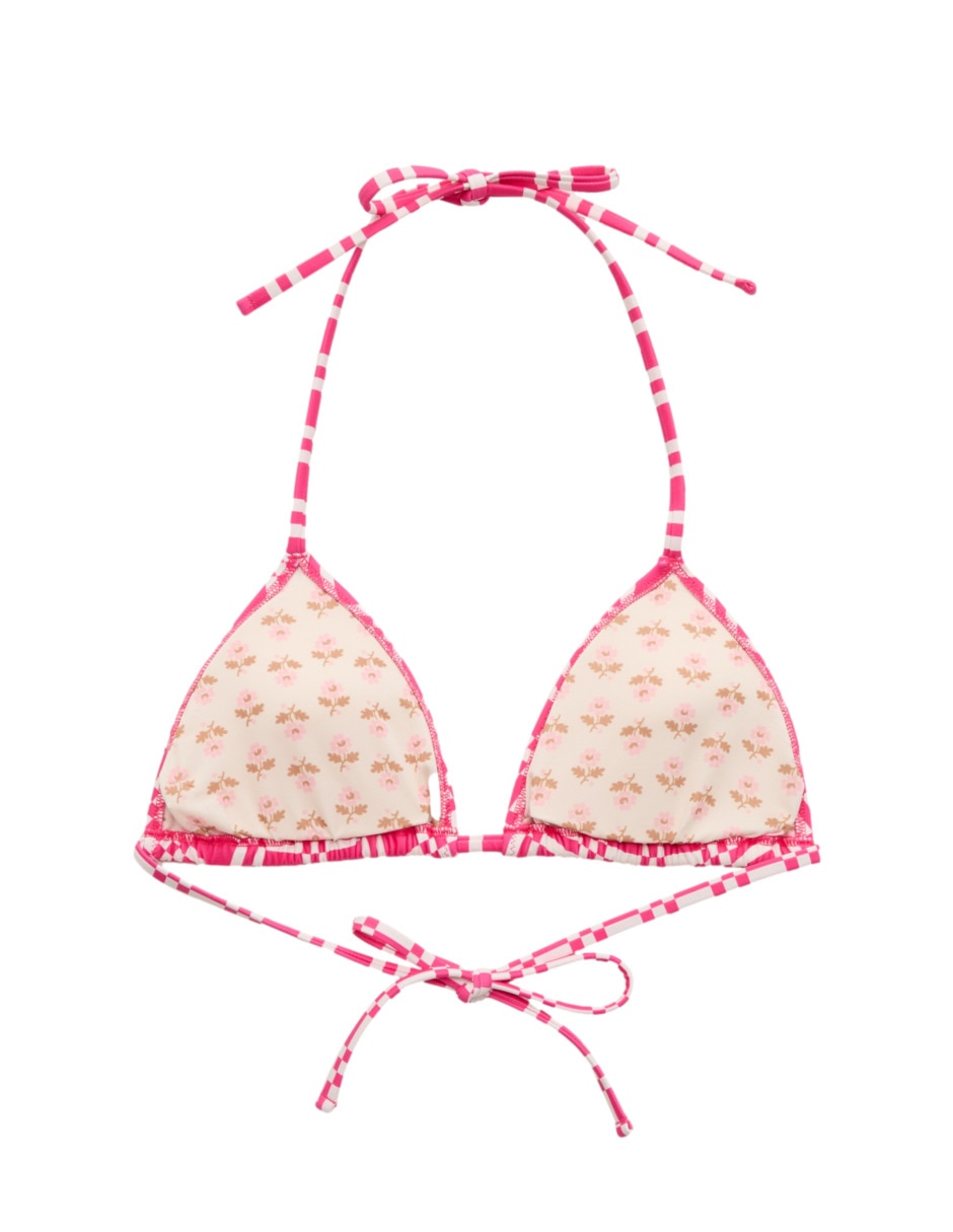 Top estampado a cuadros para mujer 4