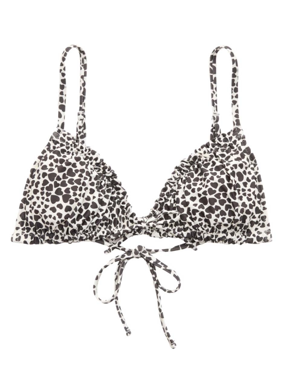 Top bikini estampado animal print con para mujer