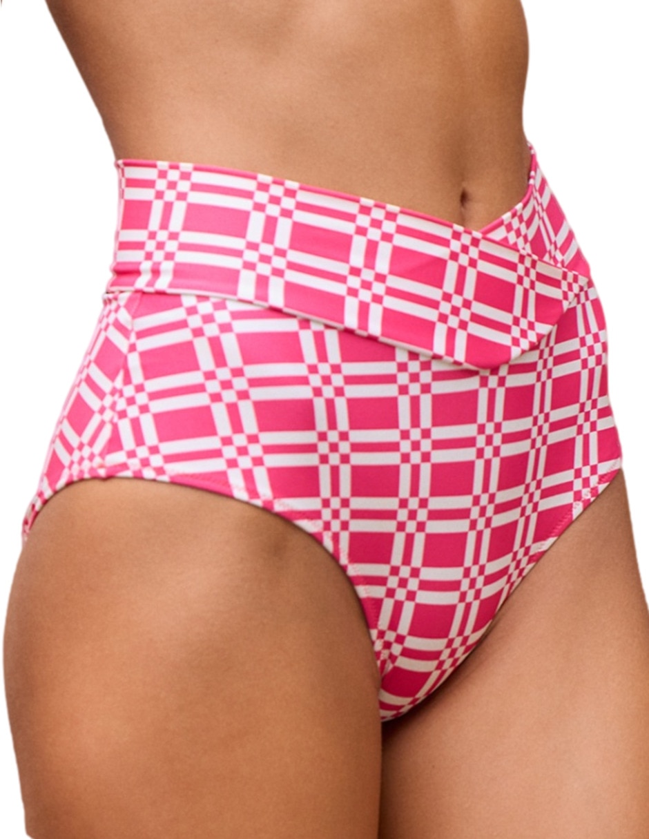 Hipster estampado a cuadros a la cintura para mujer Hipster estampado a cuadros a la cintura para mujer