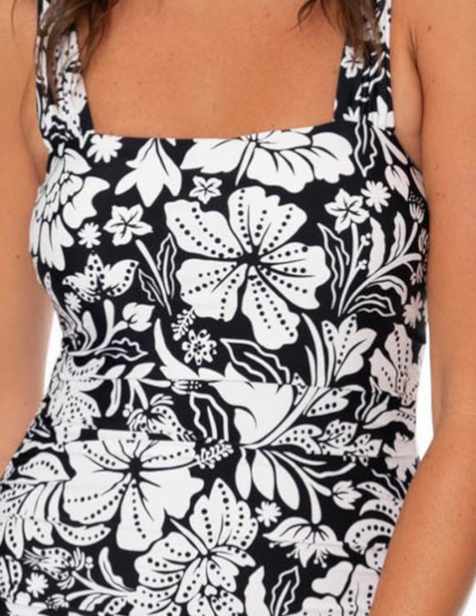 Traje de baño completo estampado floral para mujer 4