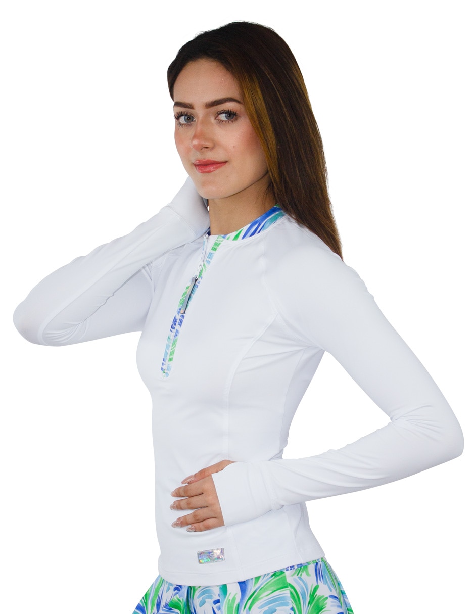 Wetshirt estampado floral para mujer 2