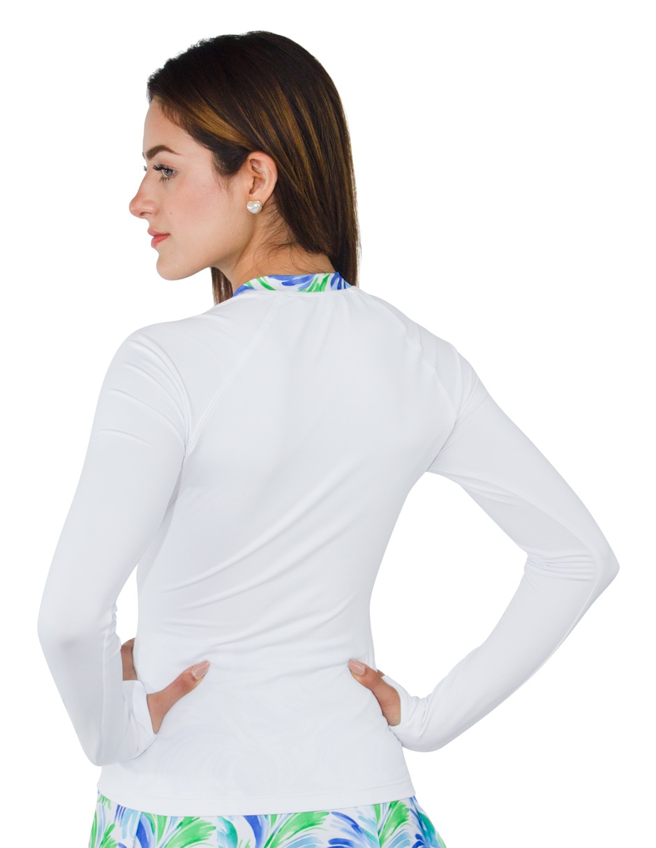 Wetshirt estampado floral para mujer 5
