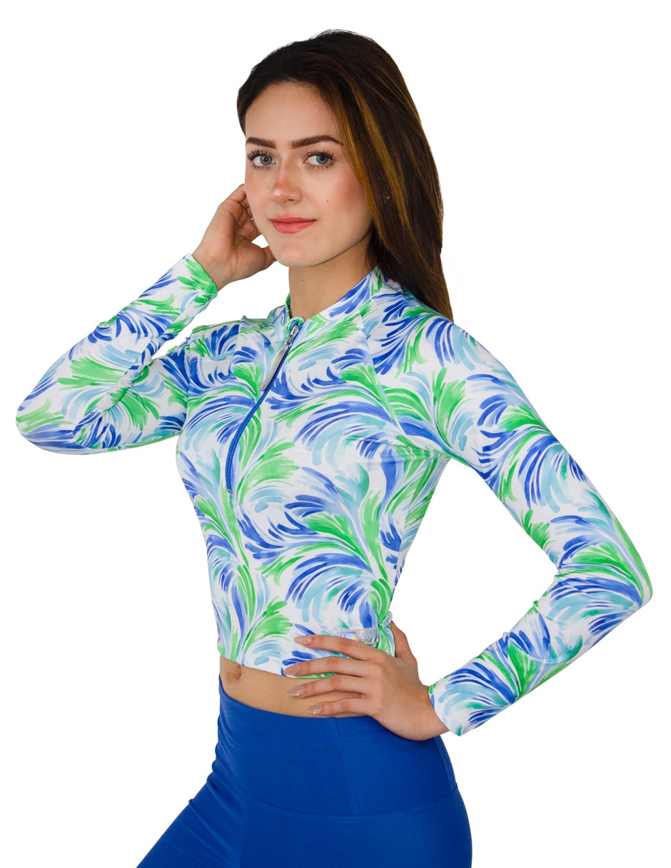 Wetshirt estampado floral para mujer 2