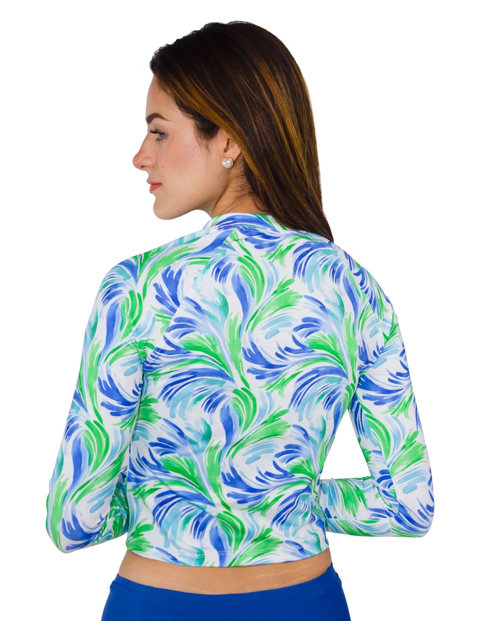 Wetshirt estampado floral para mujer 4