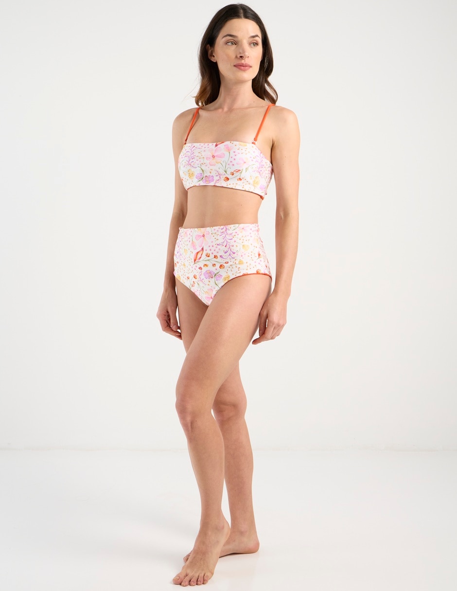Bikini estampado floral a la cintura para mujer 3