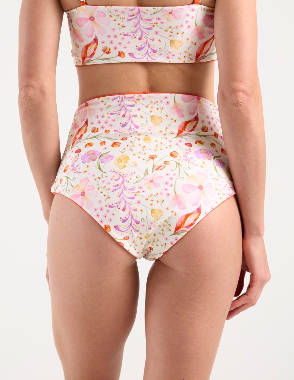 Bikini estampado floral a la cintura para mujer 5