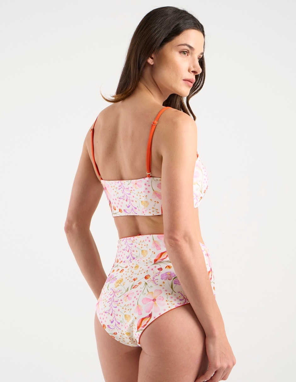 Bikini estampado floral a la cintura para mujer 6