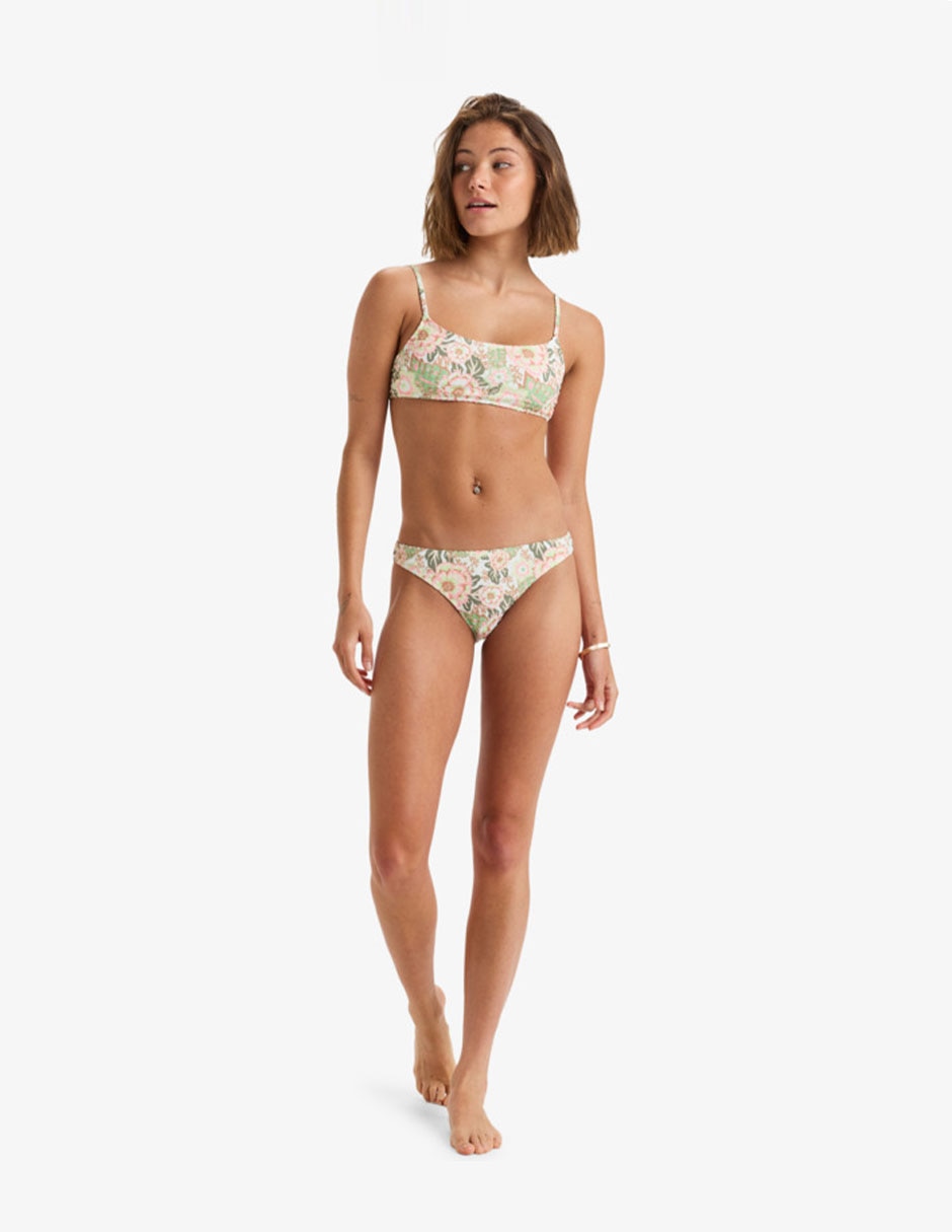 Bikini estampado floral a la  cintura para mujer 4