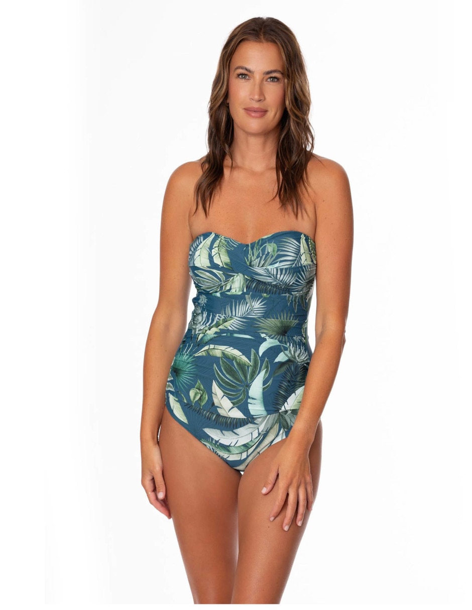 Traje de baño completo estampado floral para mujer 3