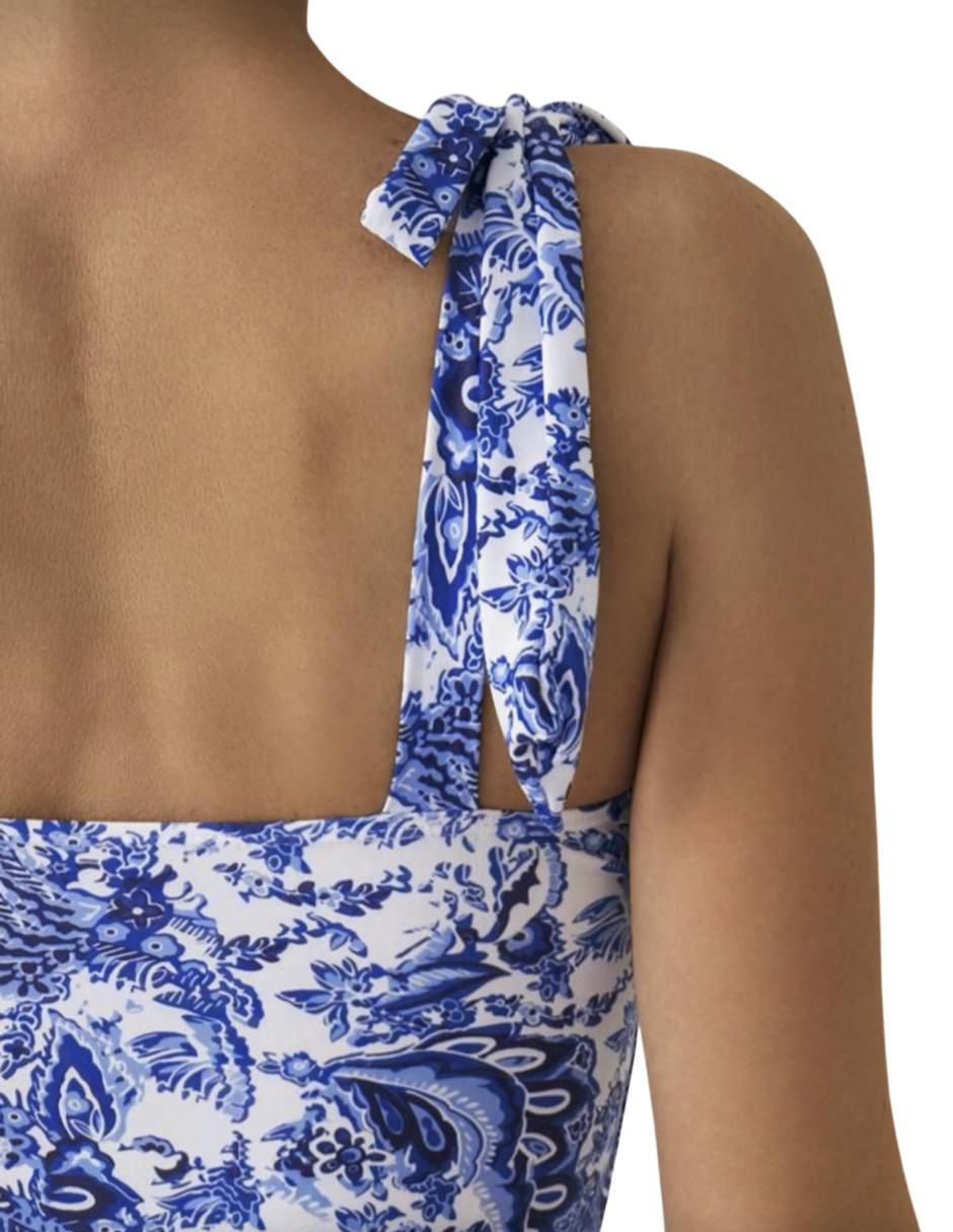 Traje de baño completo estampado floral para mujer 2