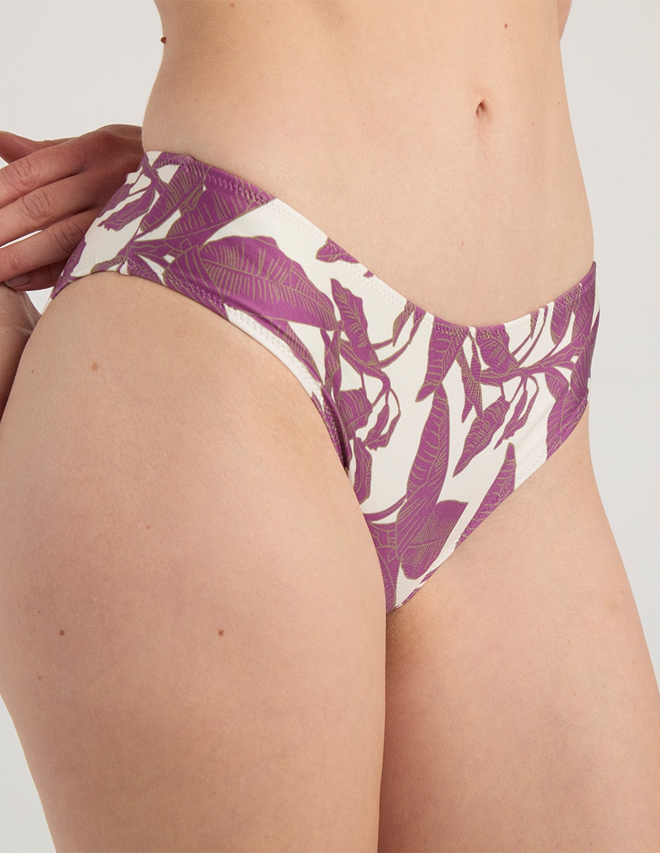 Bikini estampado floral a la cadera para mujer 2