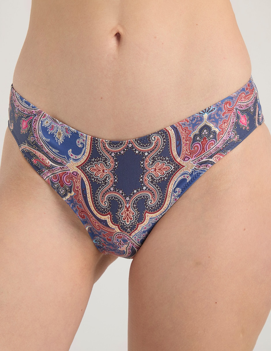 Bikini estampado a la cadera para mujer