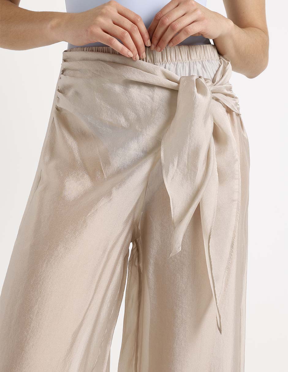 Pantalón acampanado amplio para mujer 4