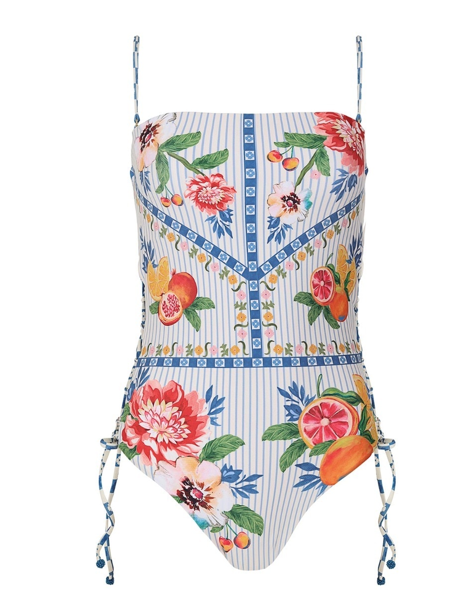 Traje de baño completo estampado gráfico para mujer 2