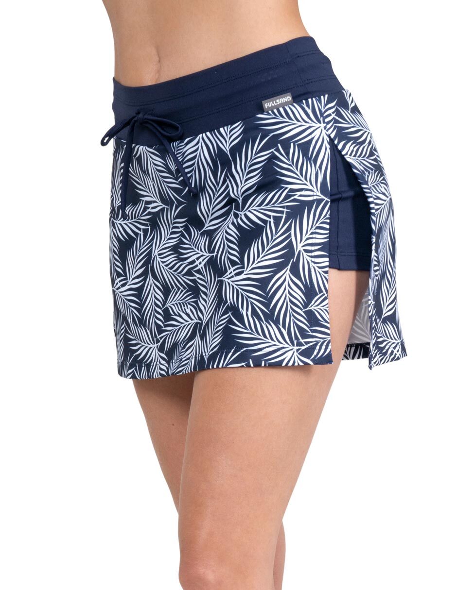 Falda short estampado floral a la cintura para mujer Falda short estampado floral a la cintura para mujer