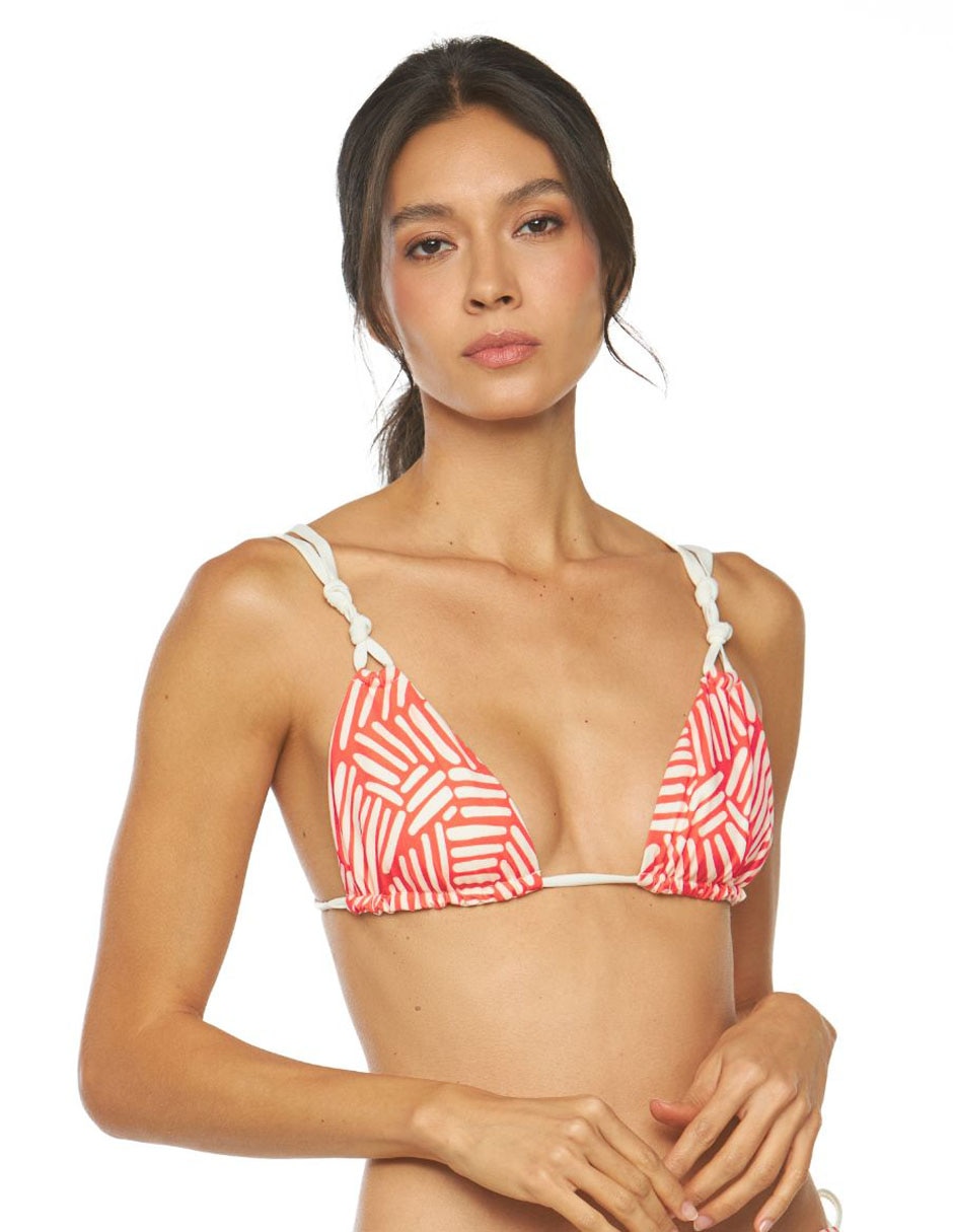 Halter con copa triangular para mujer