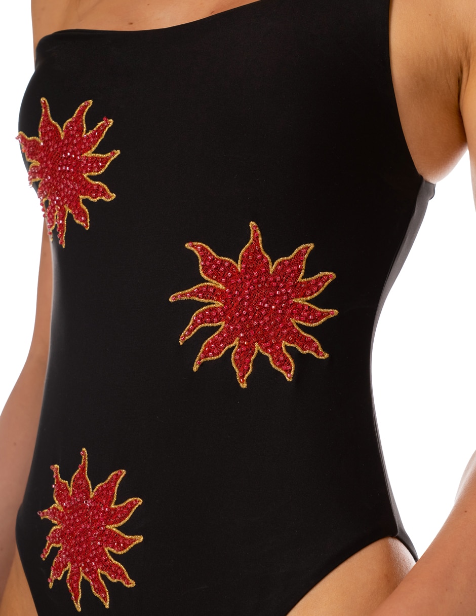 Traje de baño completo estampado floral para mujer 2