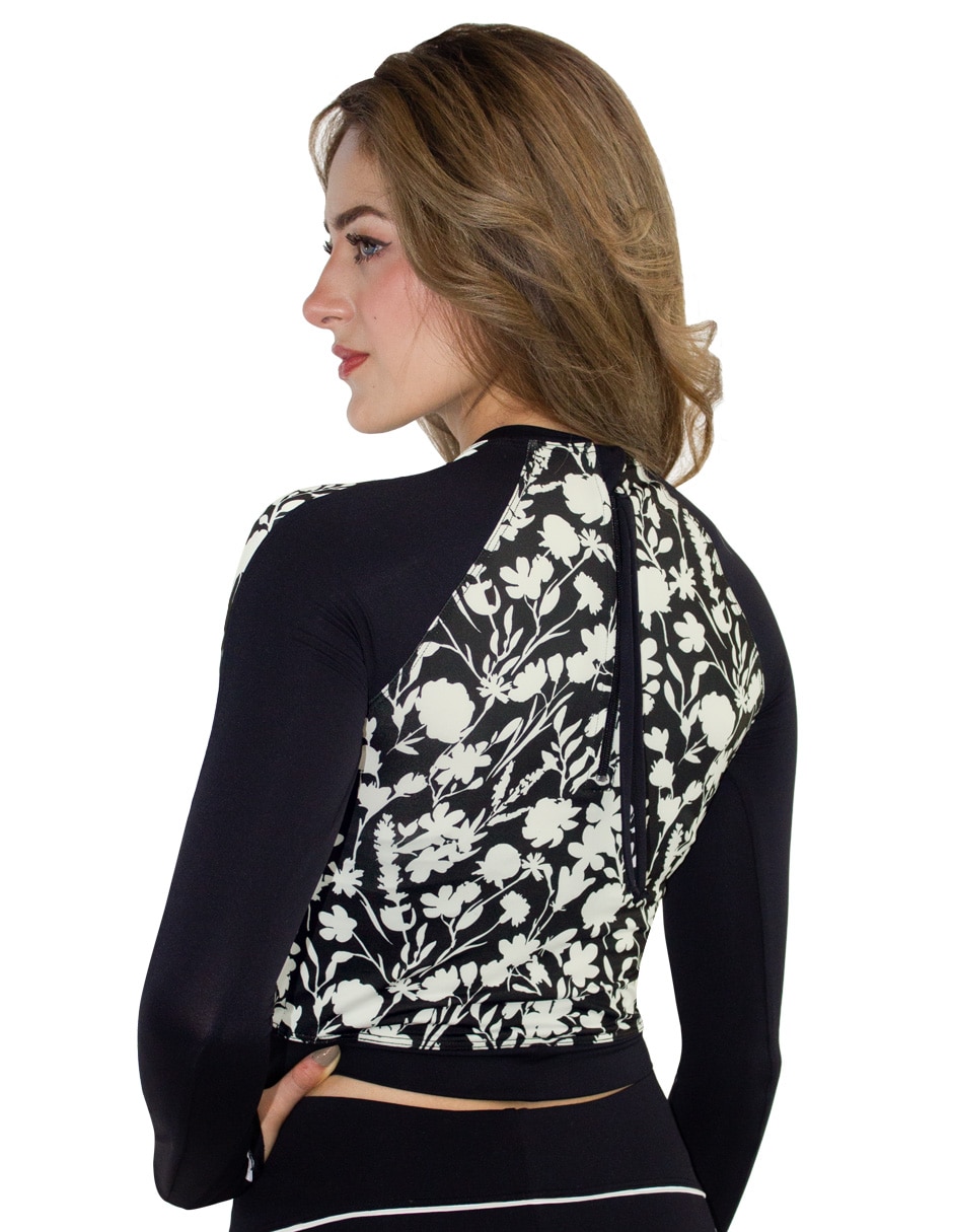 Wetshirt estampado floral para mujer 4