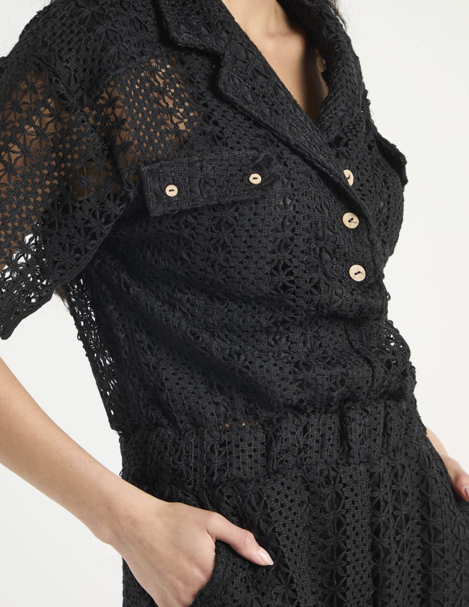 JUMPSUIT MAP HF25C655 POLIÉS, G, NEGRO