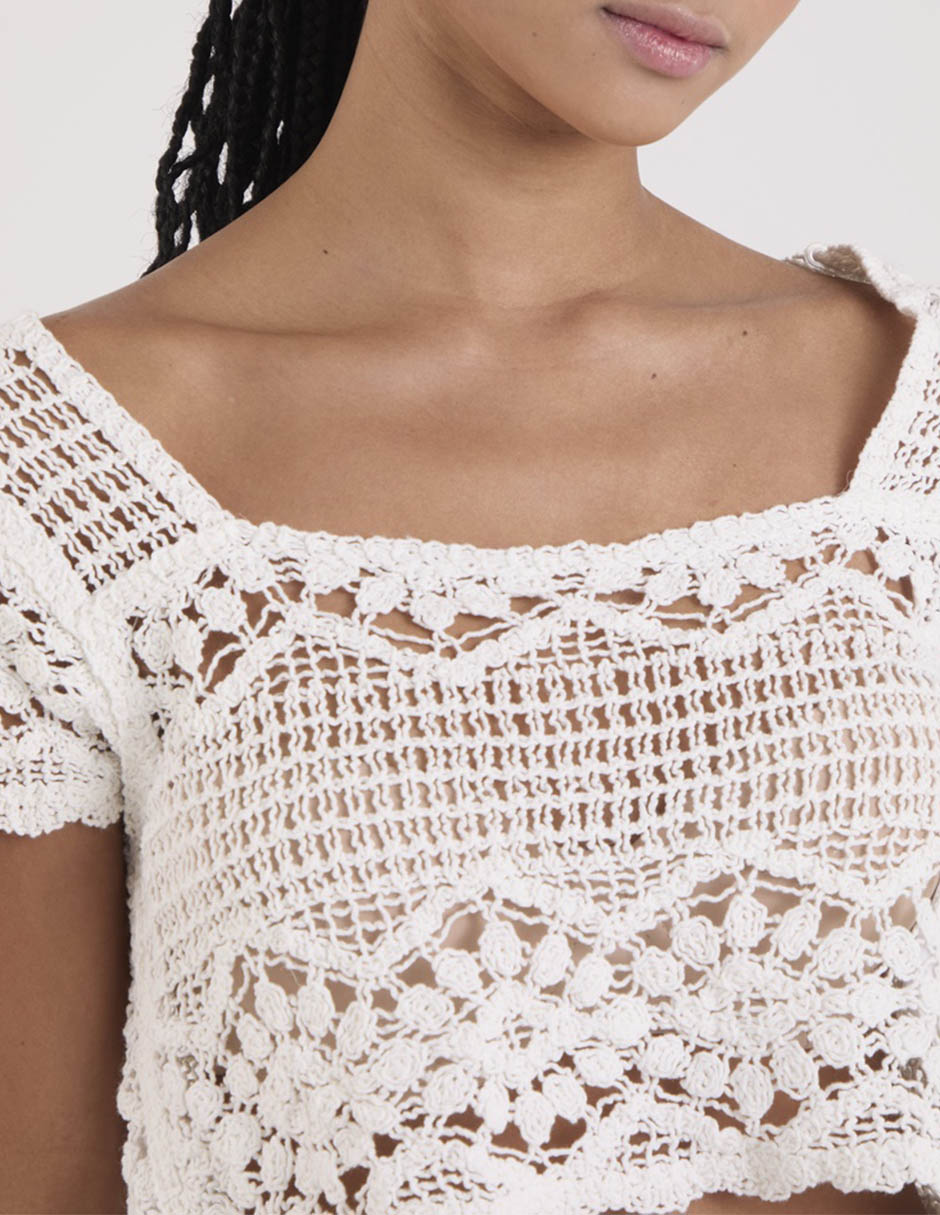 Blusa manga corta para mujer 4