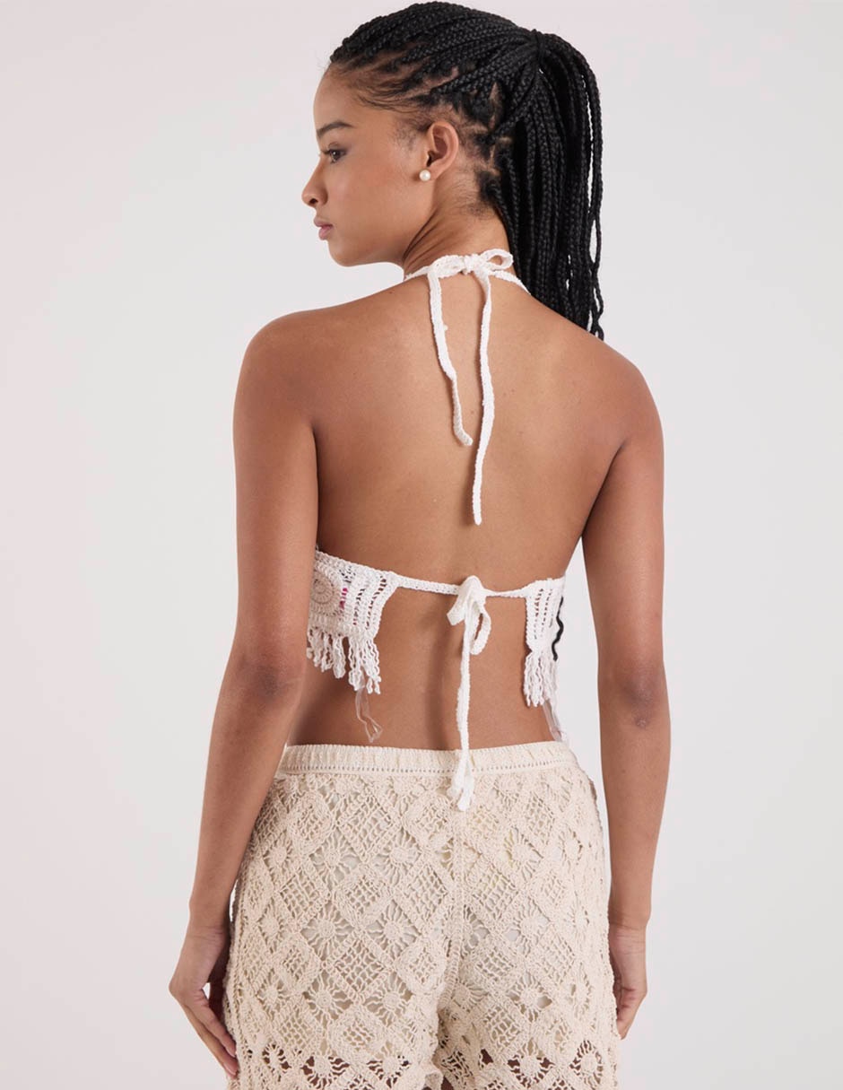 Top cuello halter tirante delgado 6