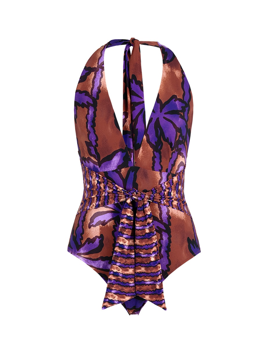 Traje de baño completo estampado floral para mujer 5