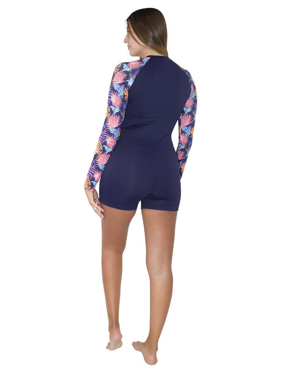 Traje de baño completo estampado floral para mujer 2
