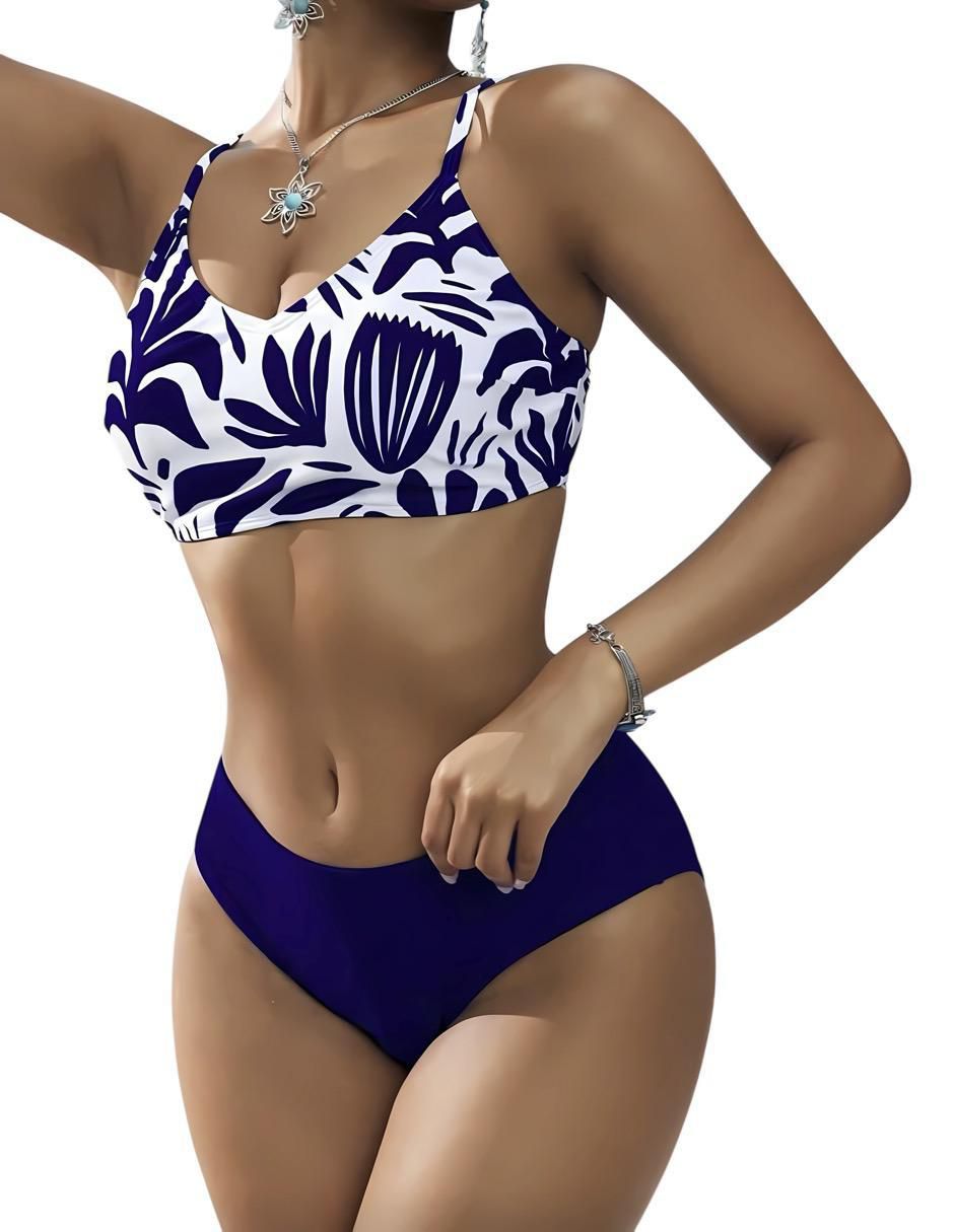 Conjunto bikini estampado floral para mujer 2