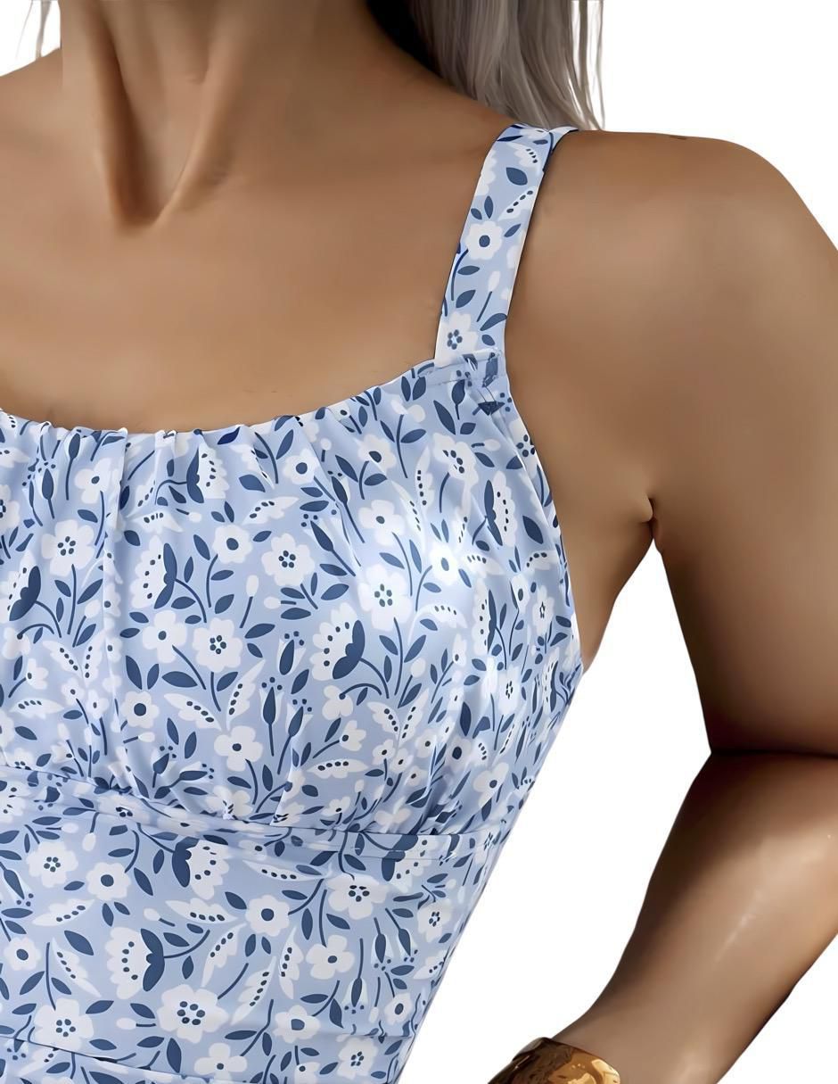 Traje de baño completo estampado floral para mujer 3